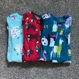 Carters 12m fleece footie PJs